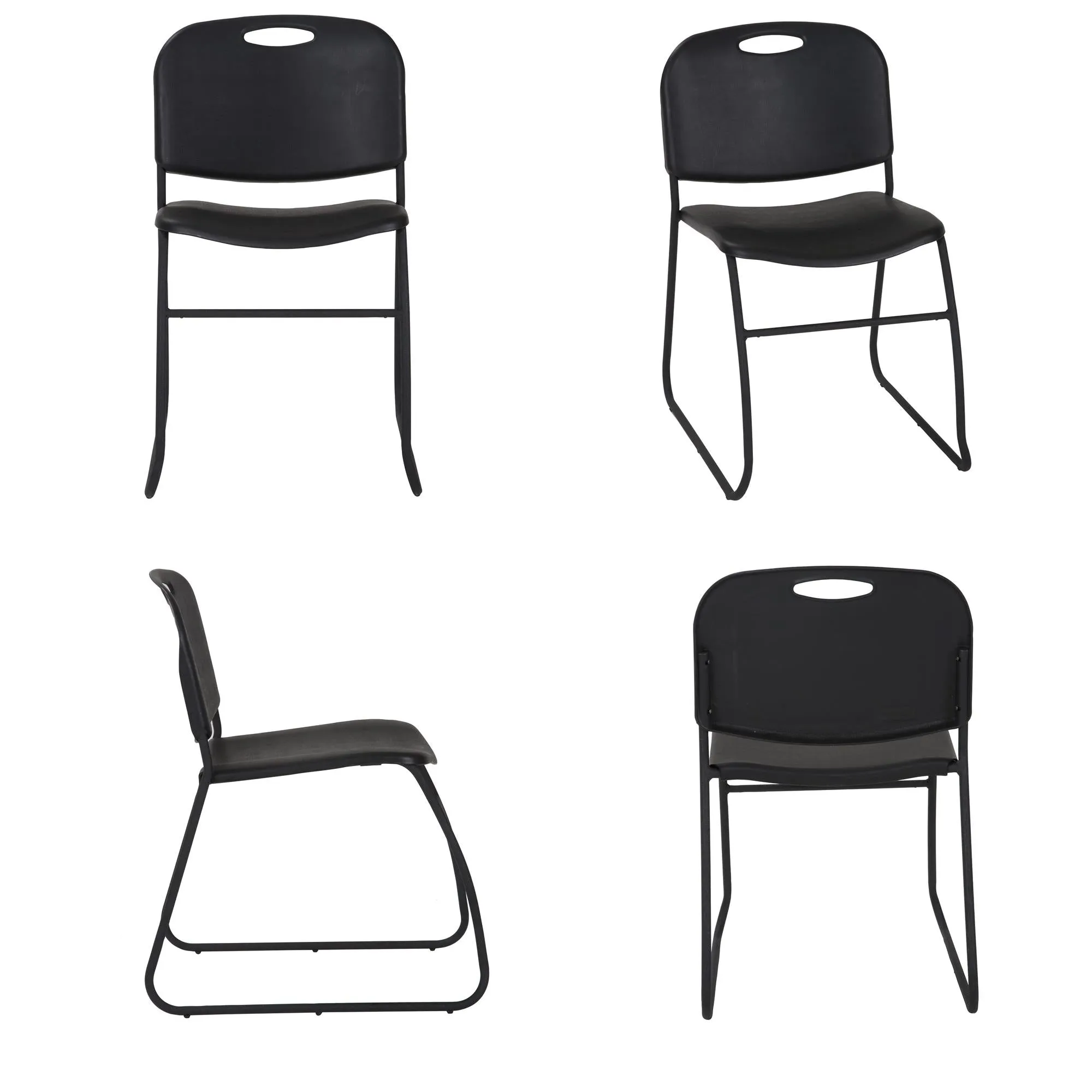 Commercial Contoured Resin Back Stacking Chair