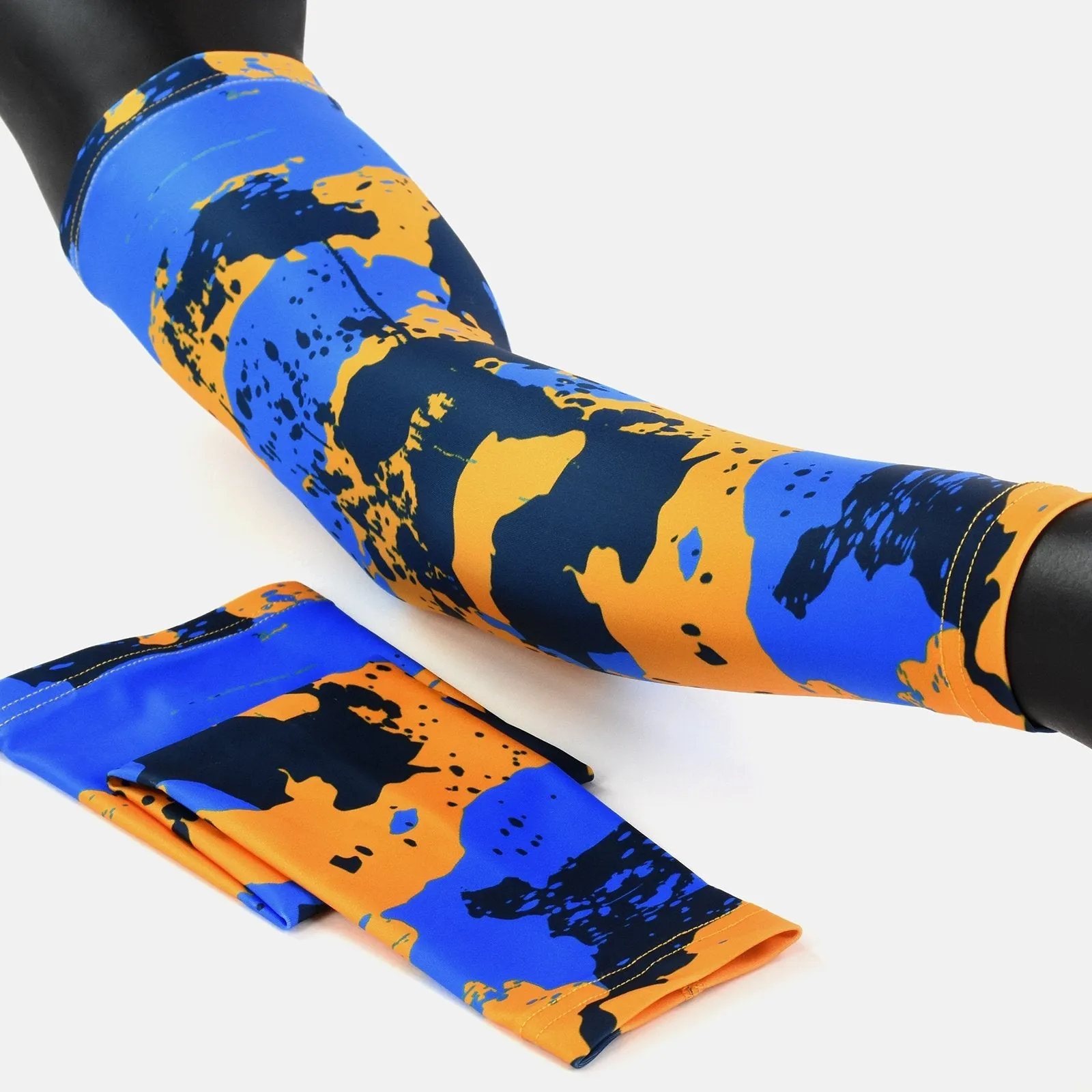 Corrosive Blue Navy Yellow Kids Arm Sleeve