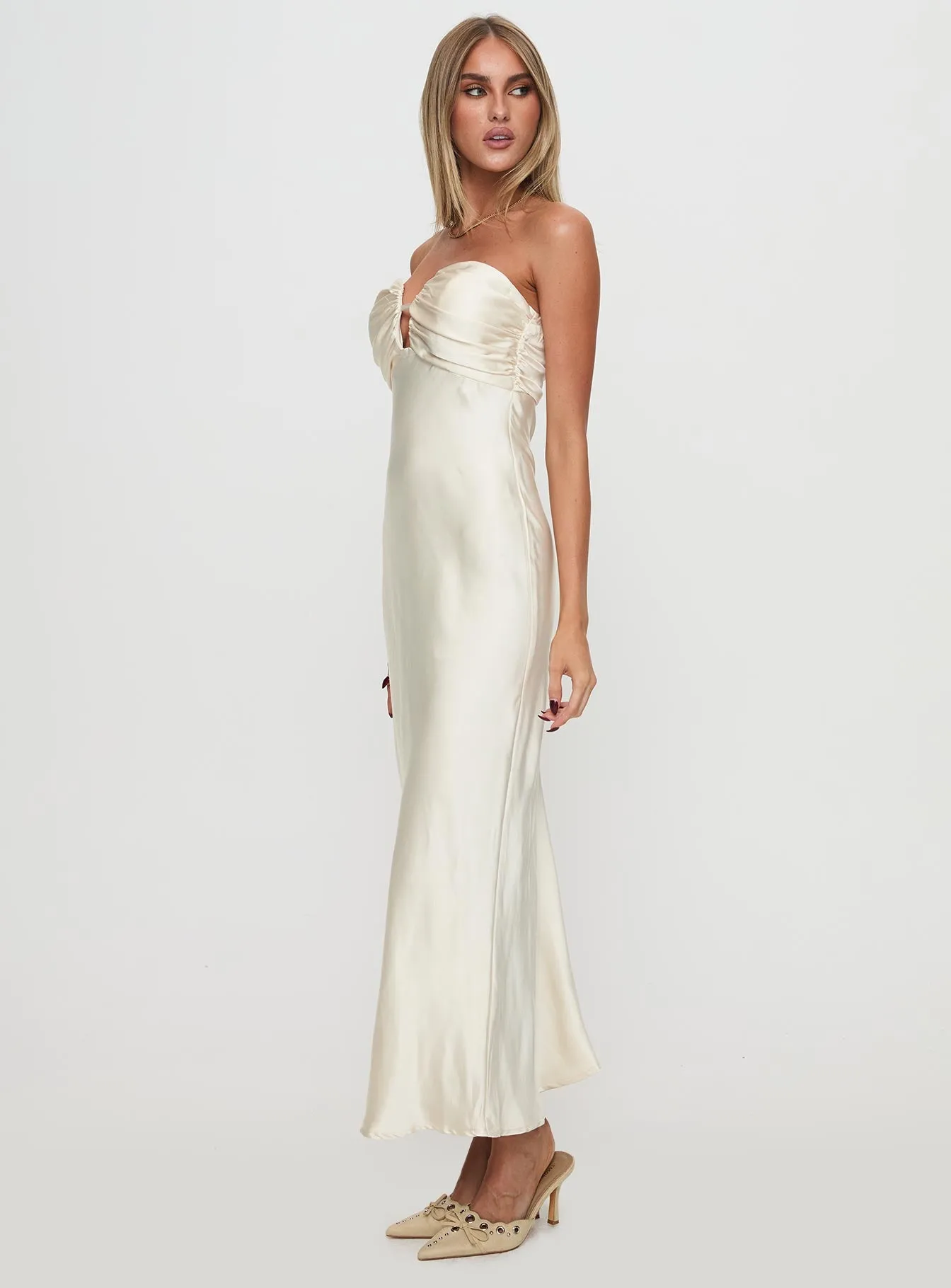 Cyprian Strapless Maxi Dress Champagne