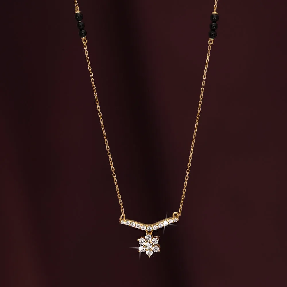 Dakshyani Diamond Mangalsutra | BIS Hallmarked | 18k Gold Vermeil