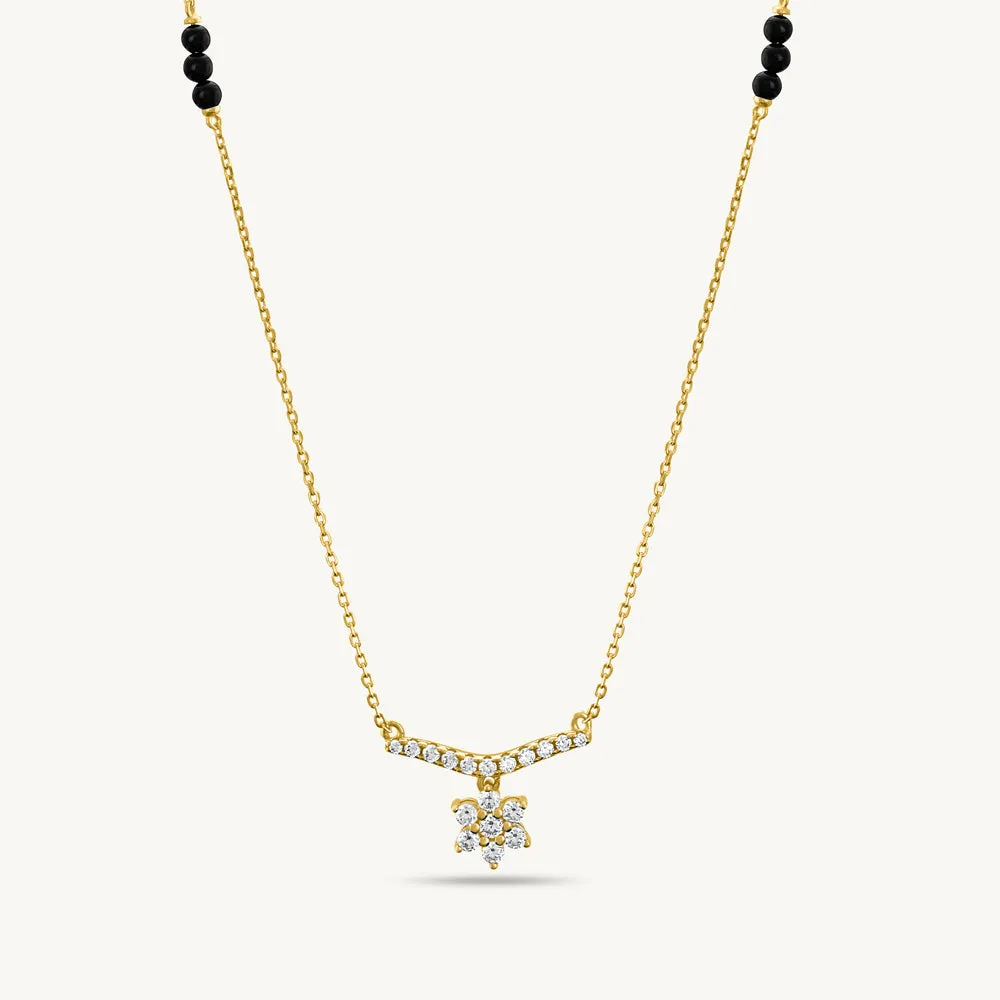 Dakshyani Diamond Mangalsutra | BIS Hallmarked | 18k Gold Vermeil