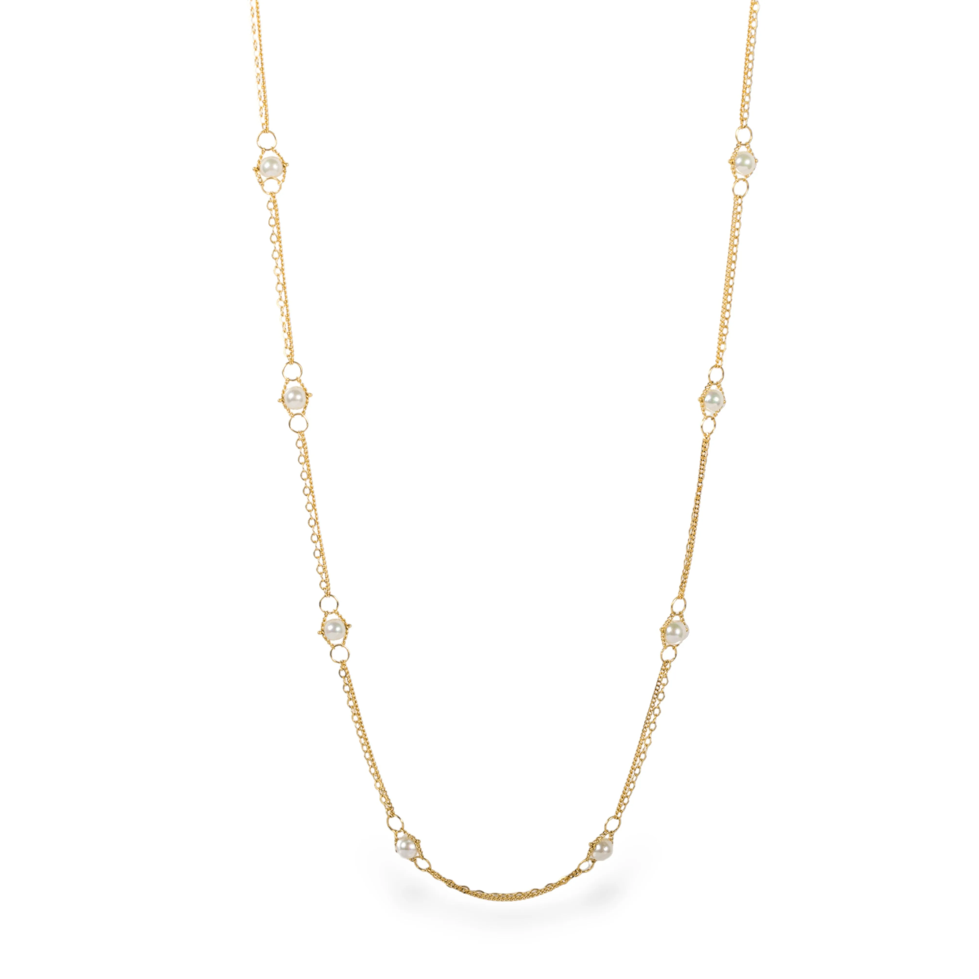 Deluxe Whisper Chain Necklace in Pearl