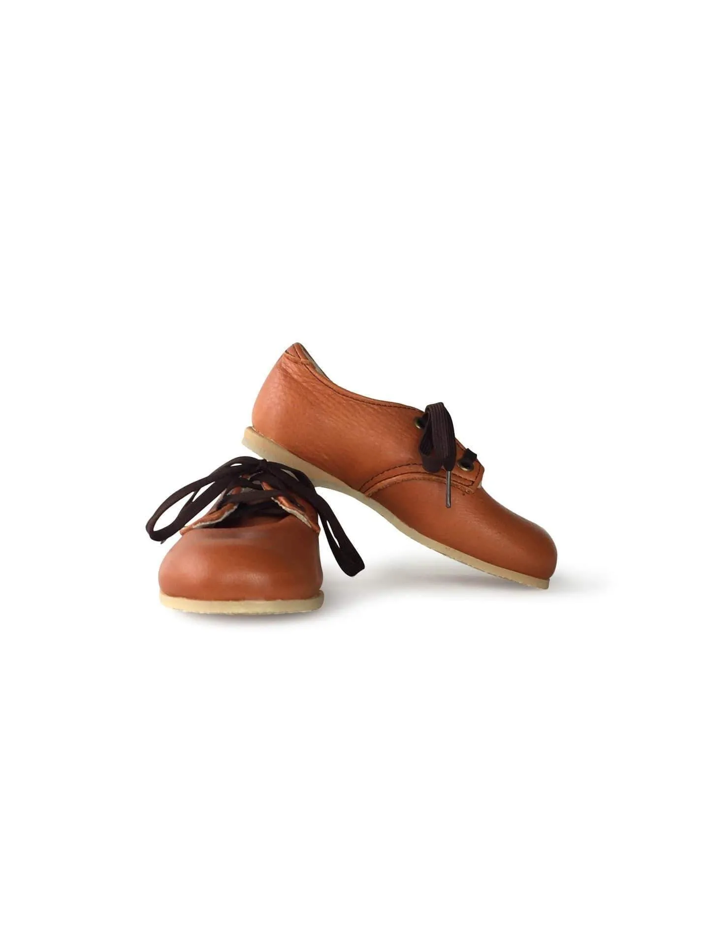 derby shoes in honey leather