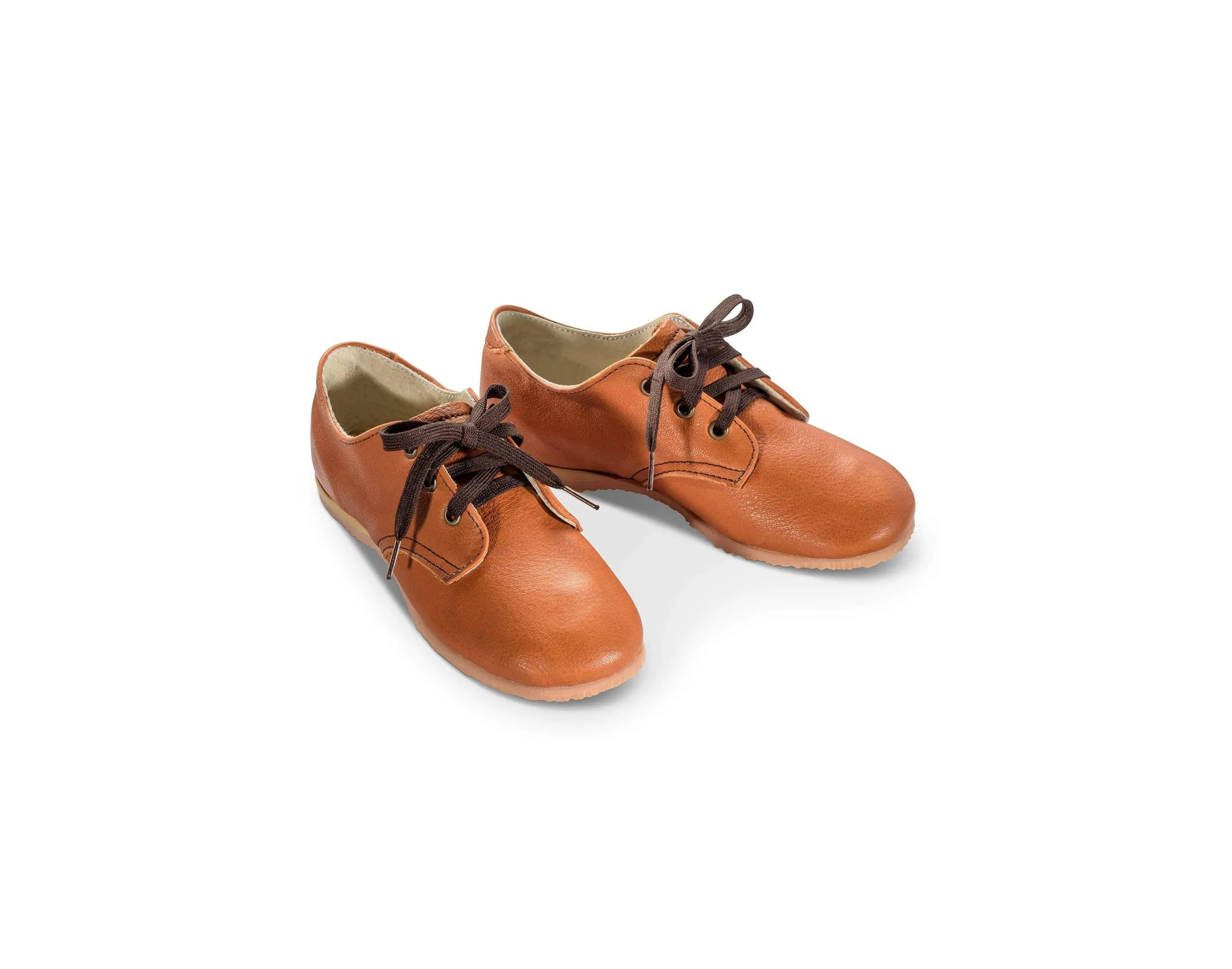 derby shoes in honey leather