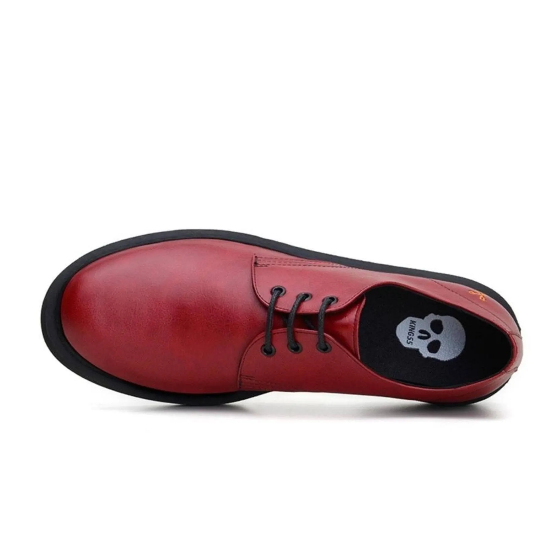 'Derby UK 2' vegan lace-up shoe by King55 - red