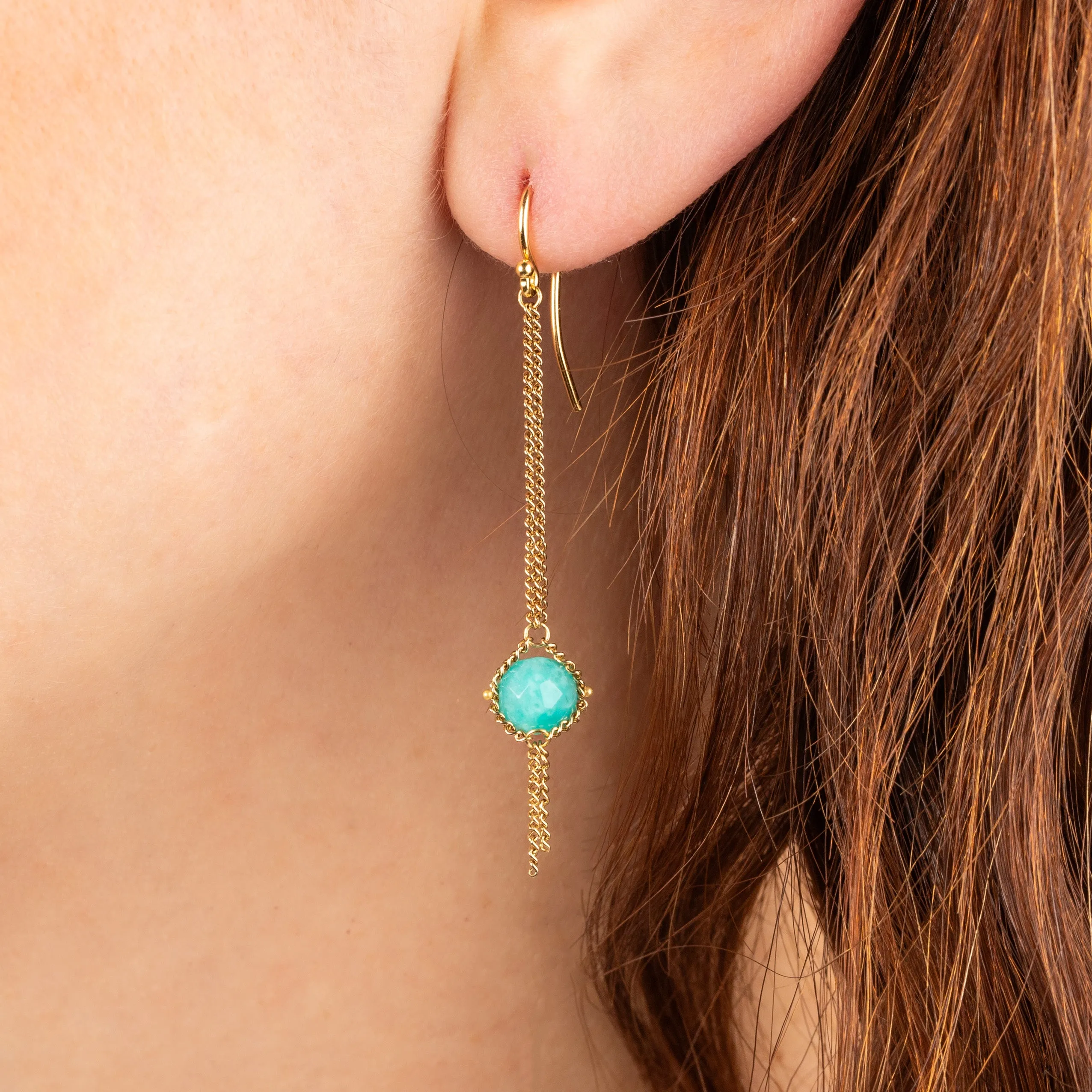 Dewdrop Earrings in Amazonite