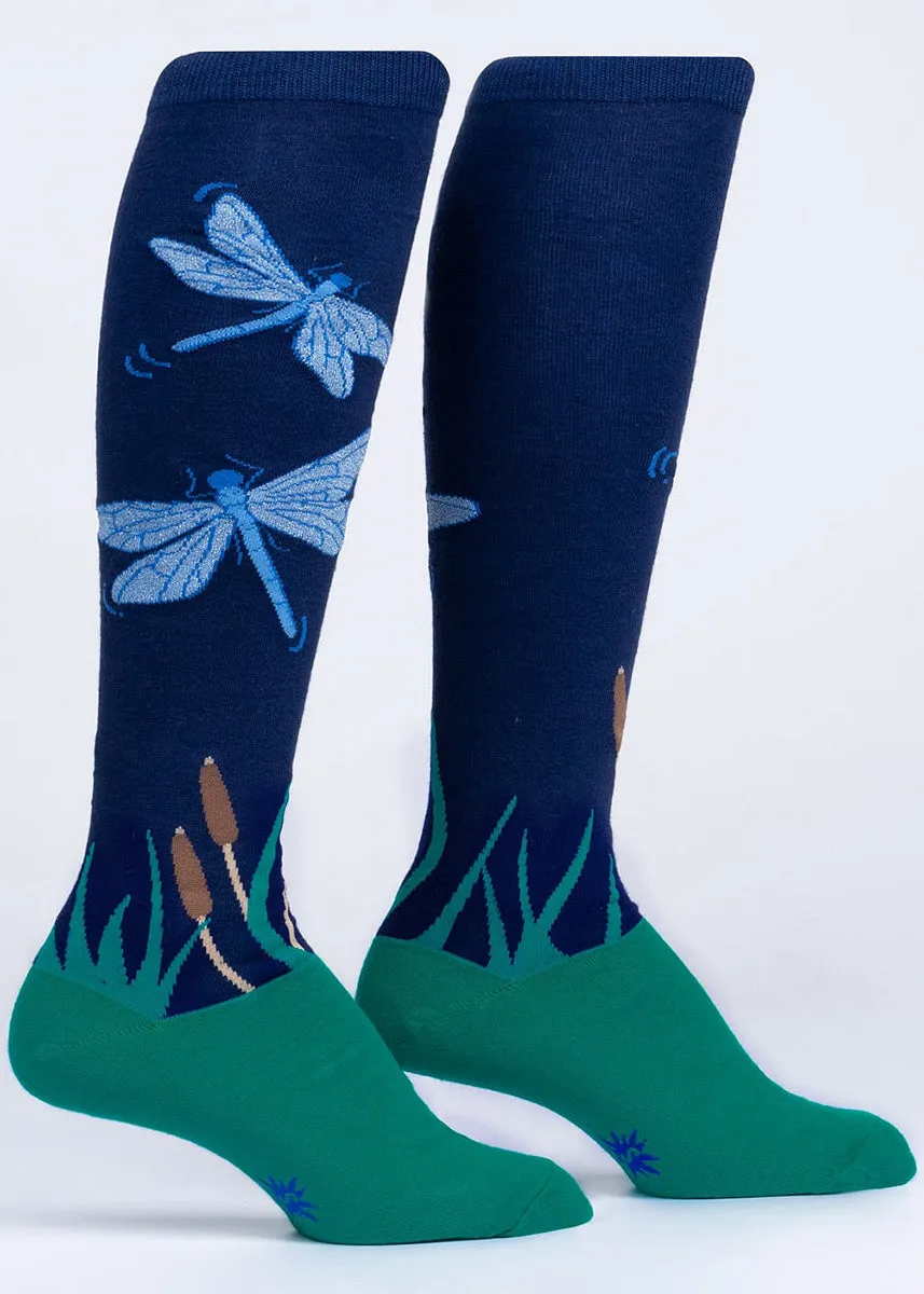 Dragonfly by Night Shimmer Knee Socks