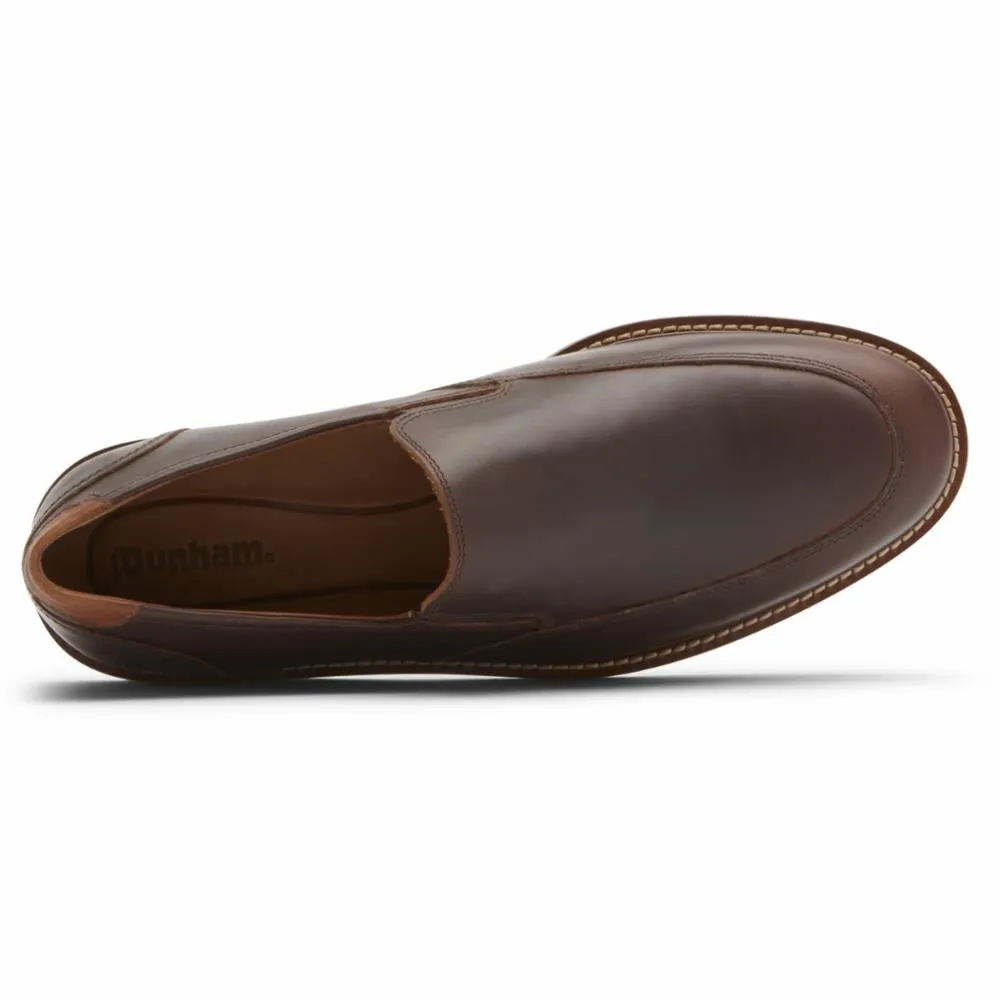 Dunham CLYDE SLIP ON SADDLE BROWN LEA