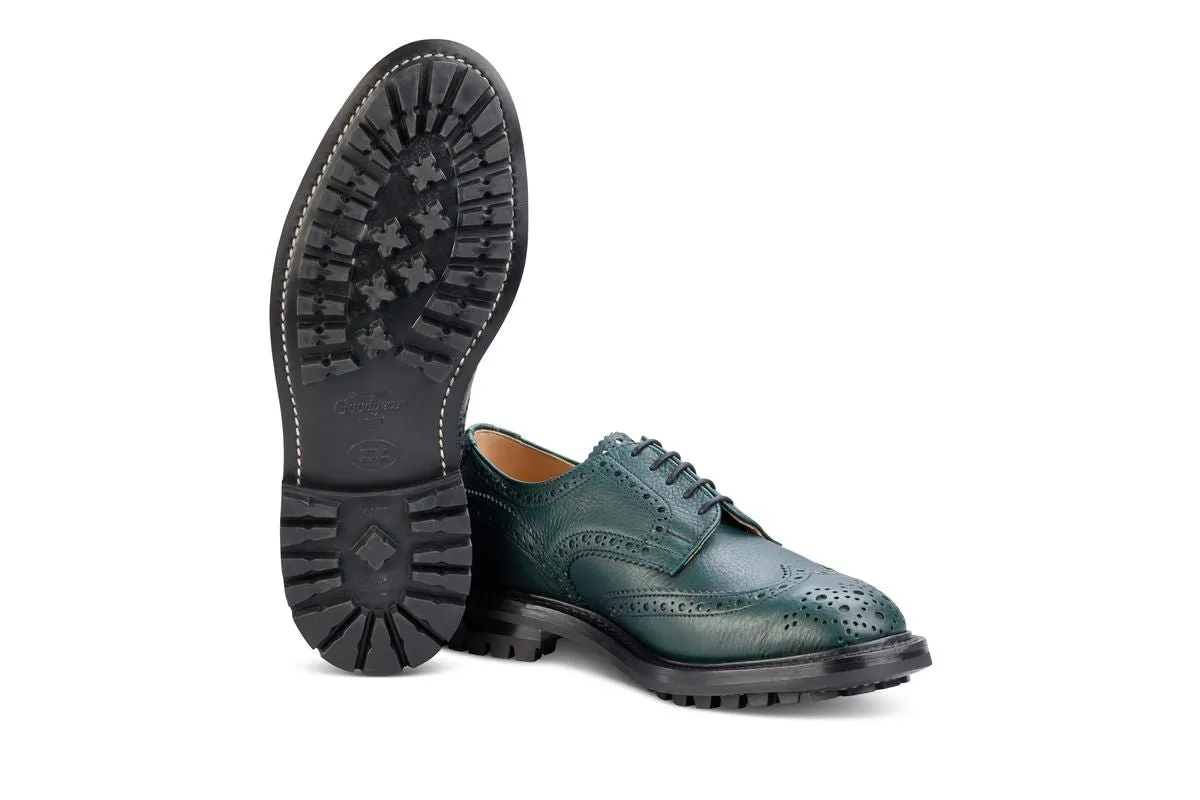 Durham Country Brogue - Green Olivvia Milled