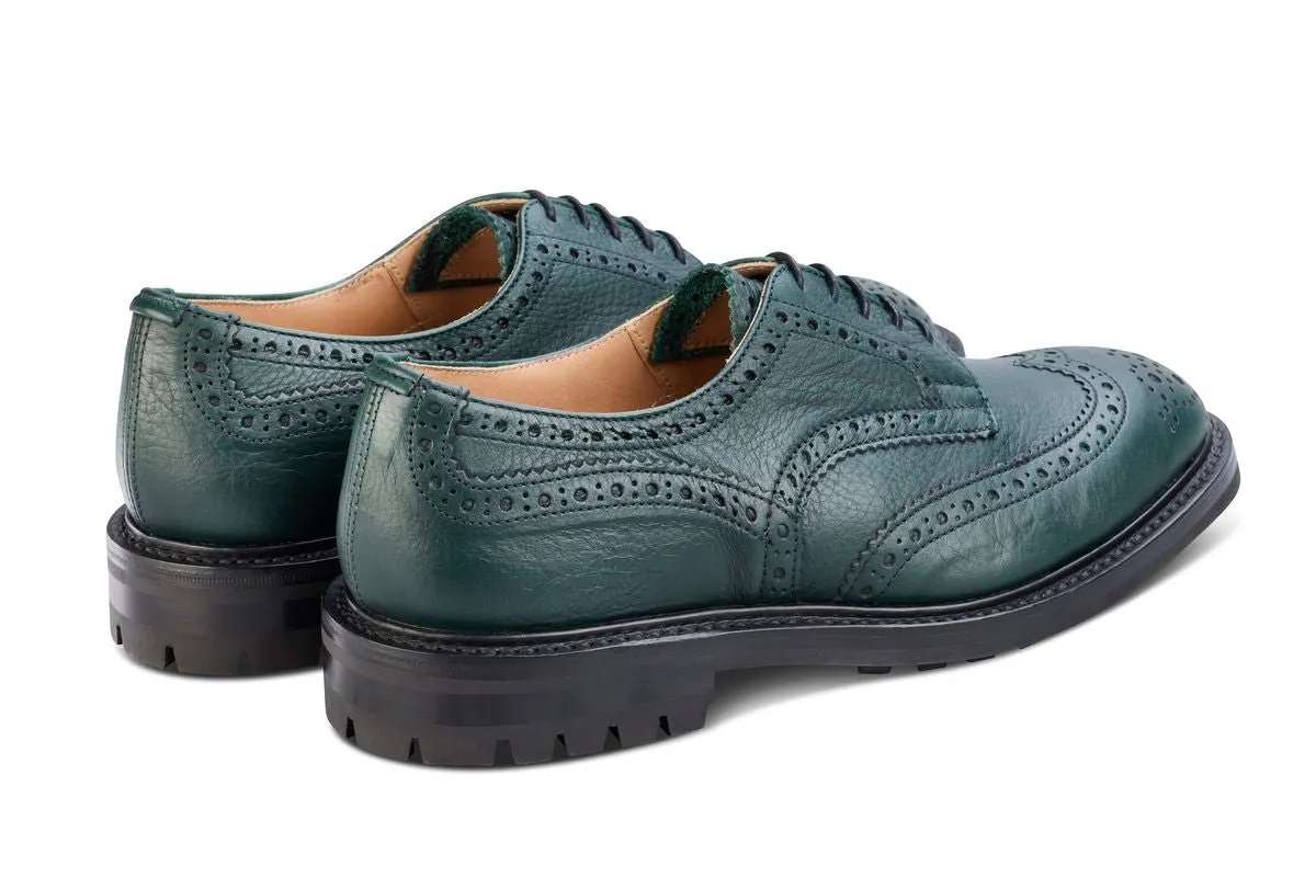 Durham Country Brogue - Green Olivvia Milled