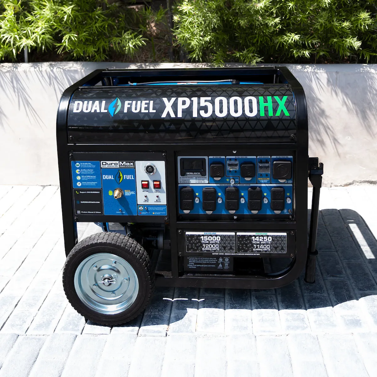 DuroMax XP15000HX 15,000 Watt Electric Start Dual Fuel Portable Generator