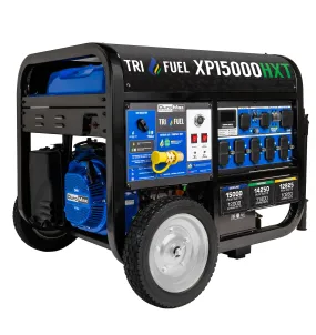 DuroMax XP15000HXT 15,000 Watt Electric Start Tri Fuel Portable Generator