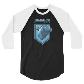 Fin Collection Unisex 3/4-Sleeve Raglan Shirt - Dark Colors