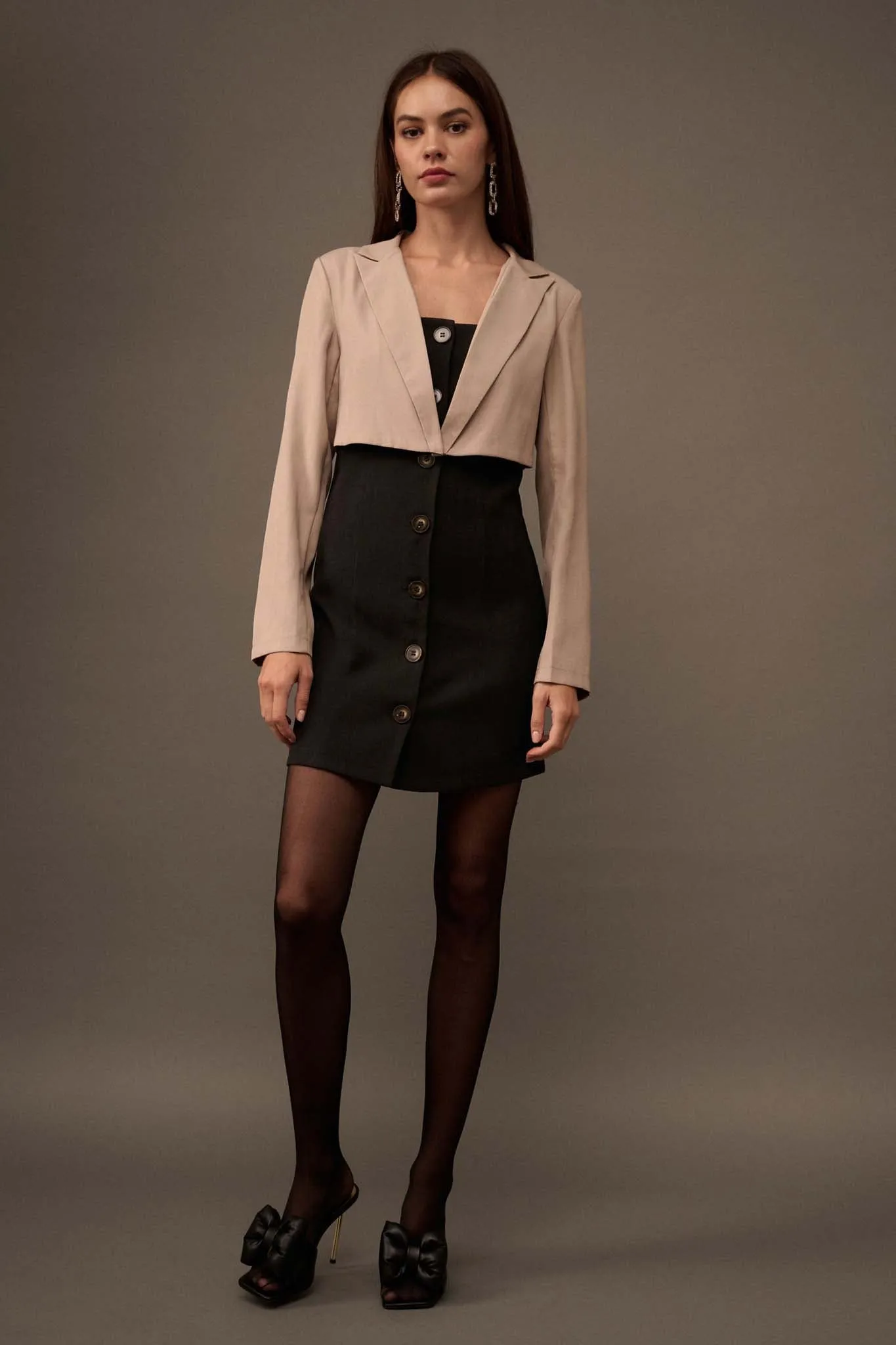 Girl Boss Layered Blazer Mini Dress