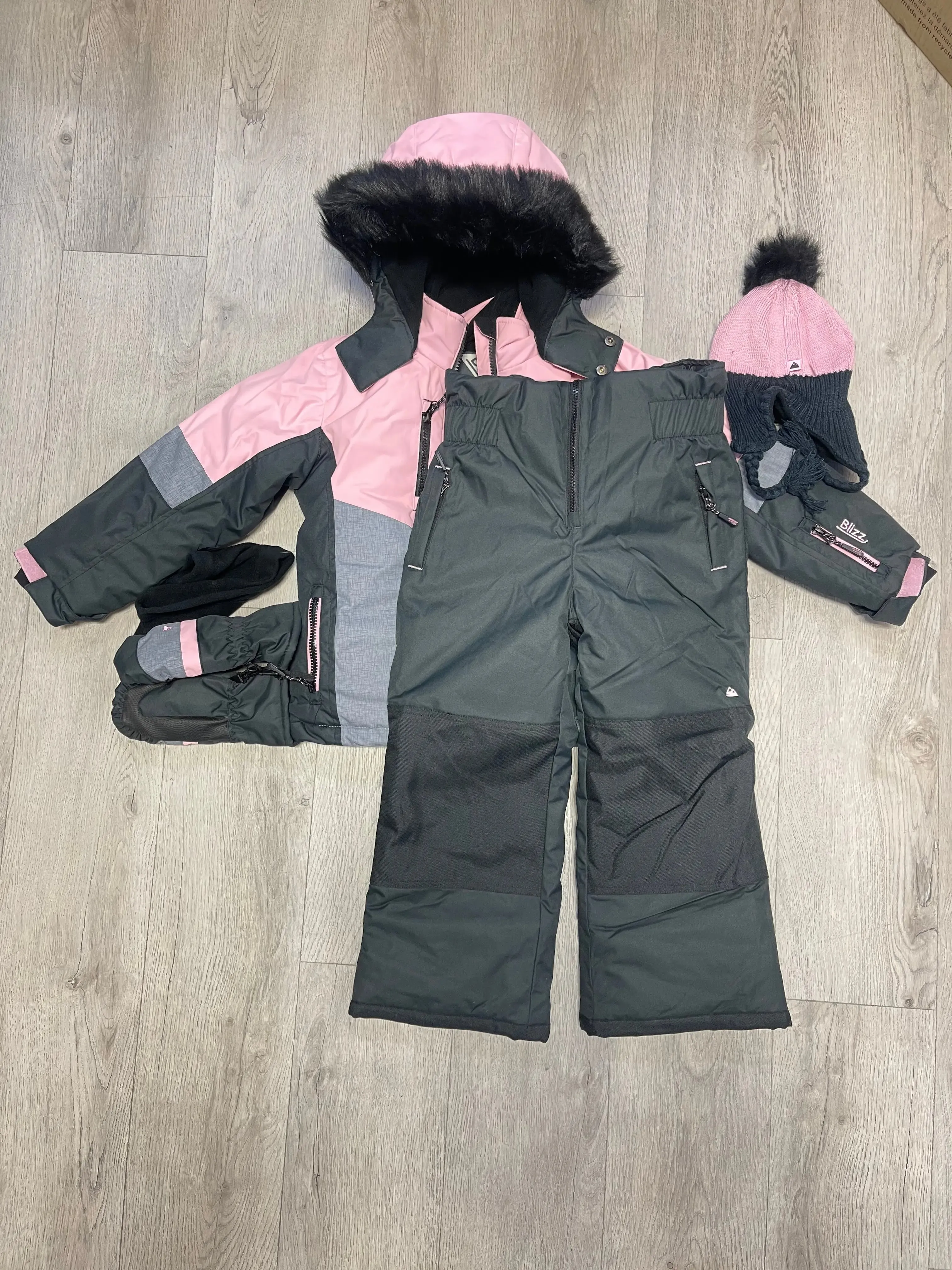 Girls Snowsuit 5 PCS Set - Cameo Pink | Blizz