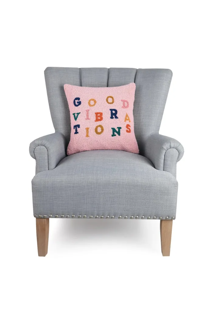 Good Vibrations Hooked Pillow