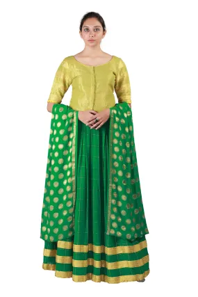 Green and Yellow Lehenga