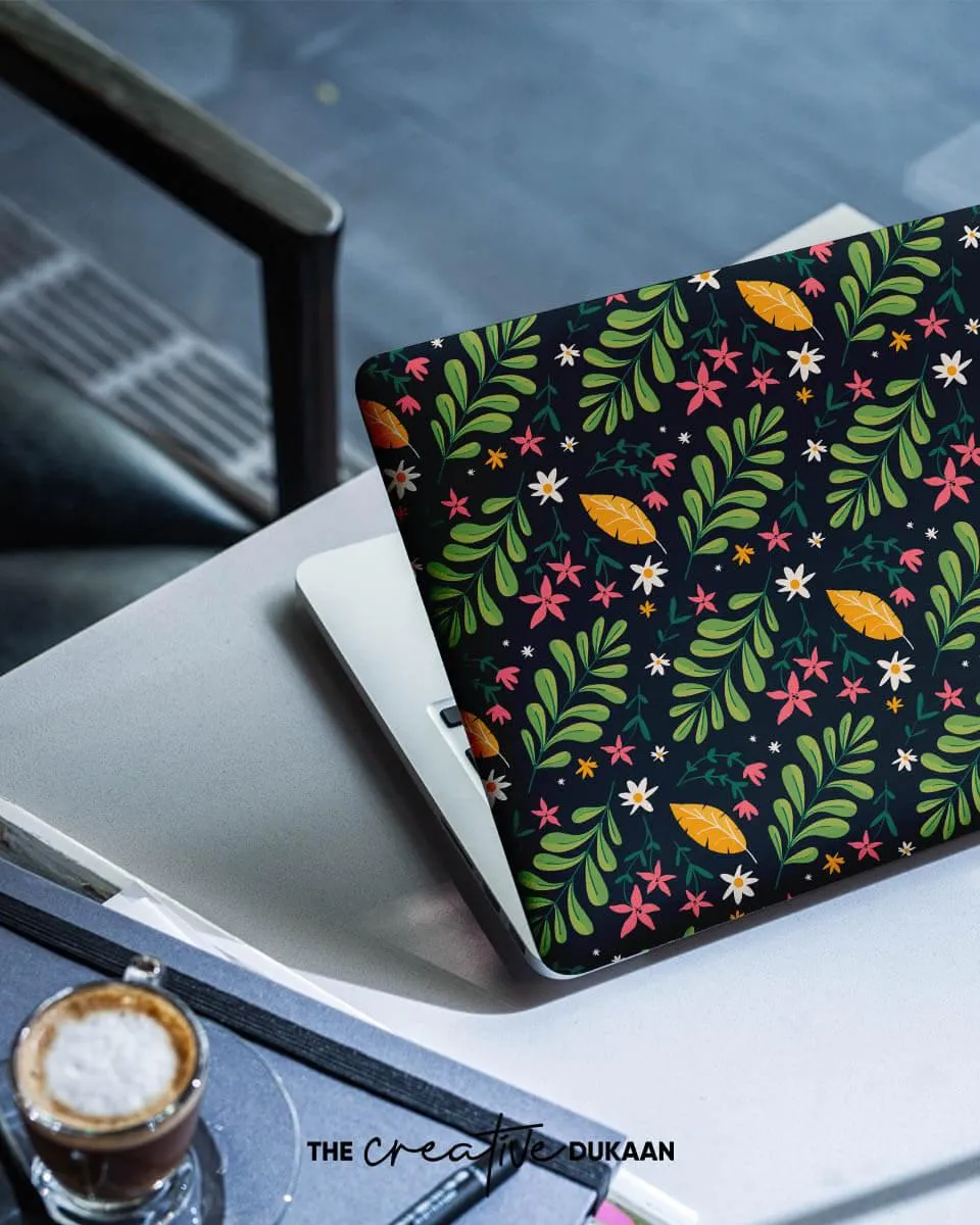 Green Laptop Skin With Beautiful Forest Design Print