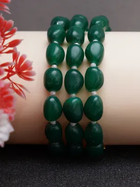 Green Stone Beaded Bracelet