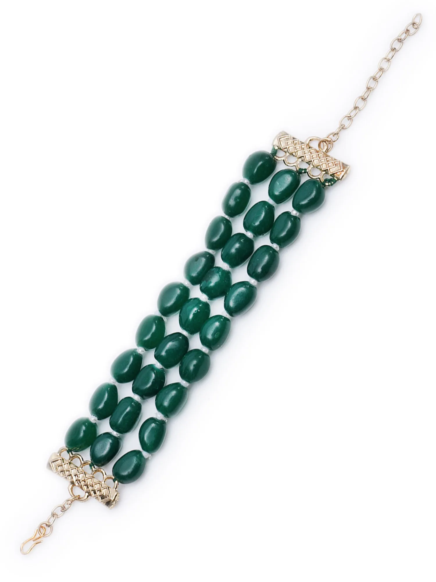 Green Stone Beaded Bracelet