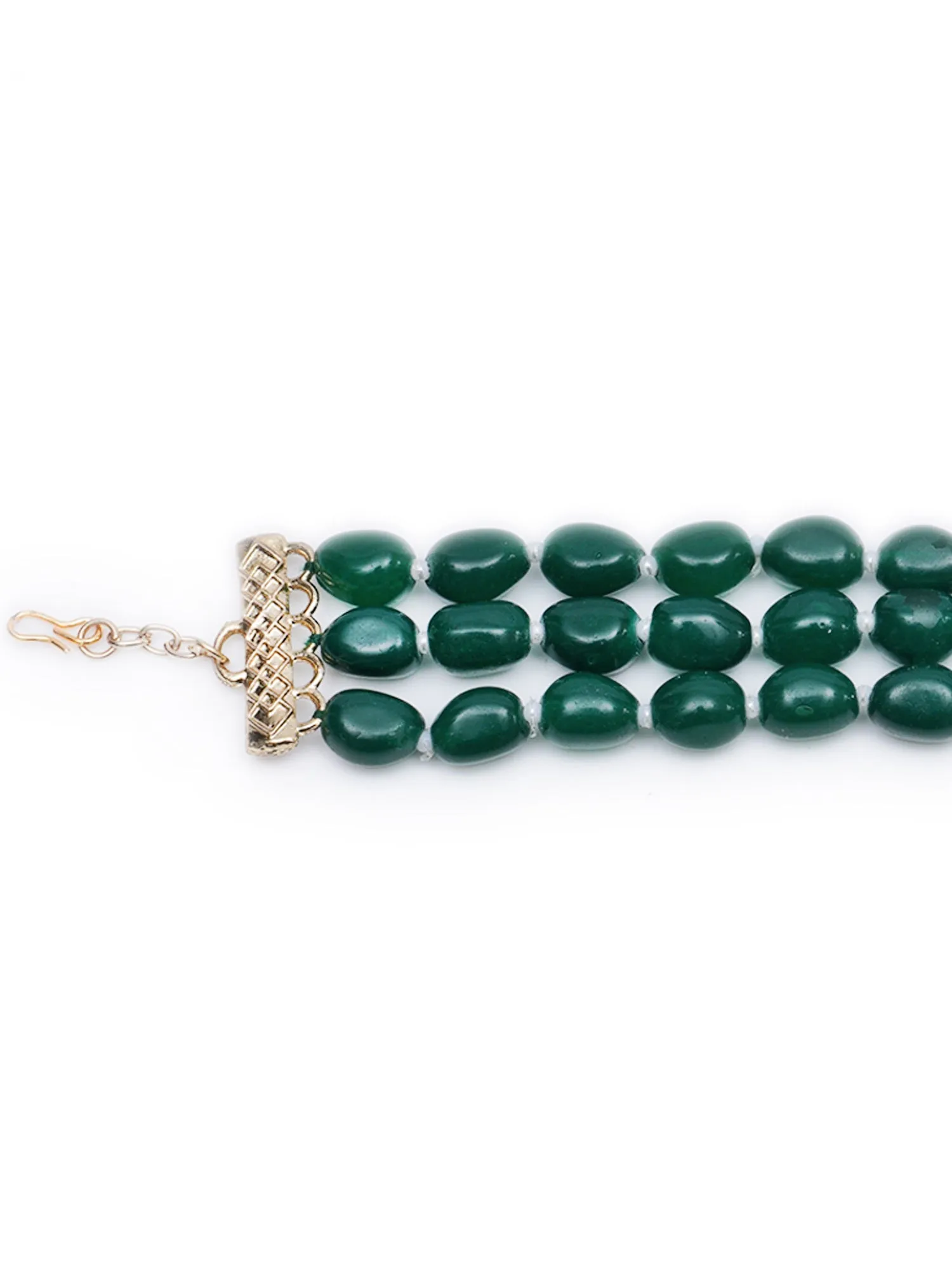 Green Stone Beaded Bracelet