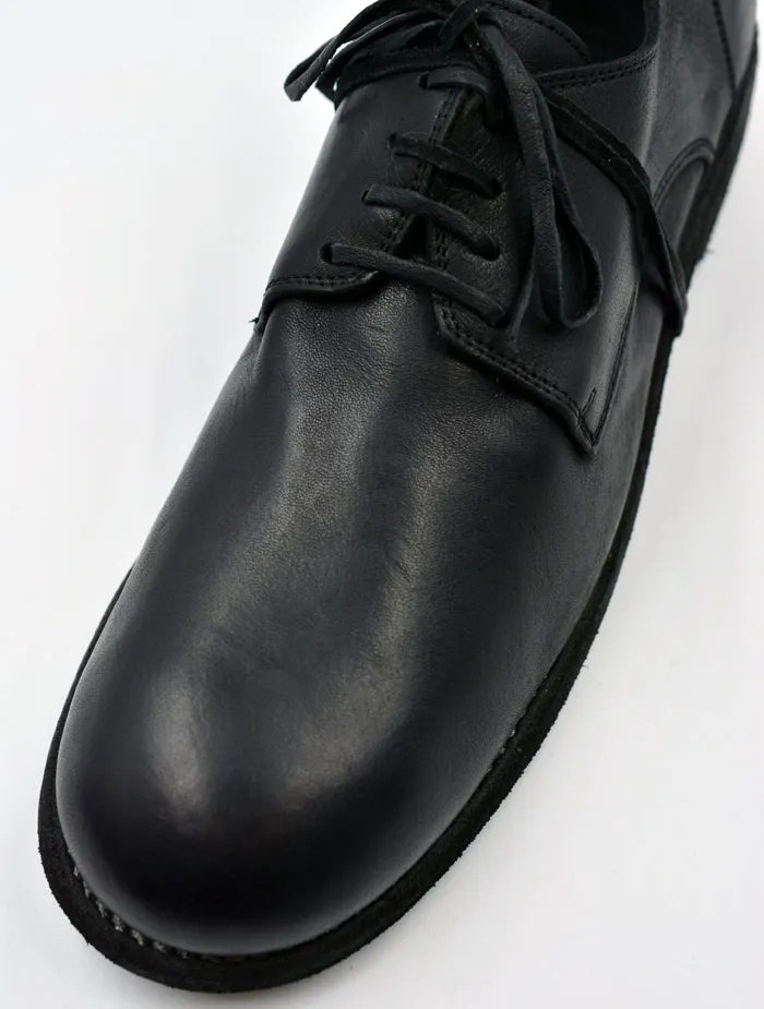 GUIDI 992X DONKEY FULL GRAIN LEATHER CLASSIC DERBY SHOES BLACK