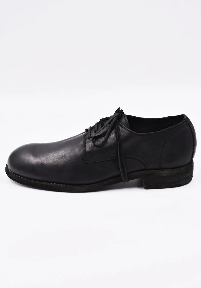 GUIDI 992X DONKEY FULL GRAIN LEATHER CLASSIC DERBY SHOES BLACK