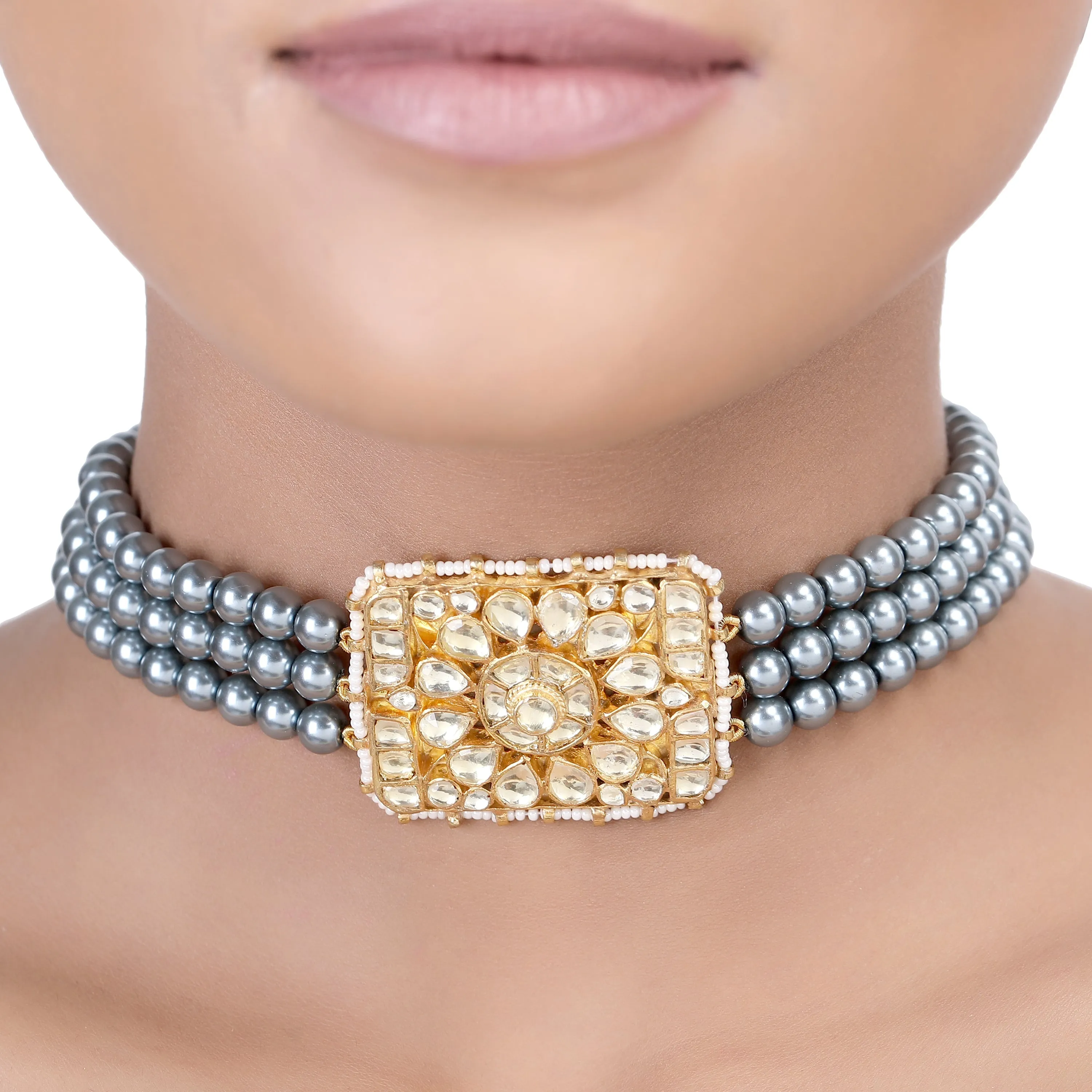 GULUBAND Naisha KUNDAN CHOKER SET