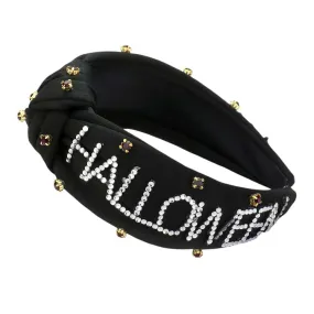 HALLOWEEN Message Stone Cluster Embellished Knot Headband