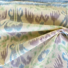 Handloom IKAT 100% Khadi Cotton Floral Pastel Ikat3