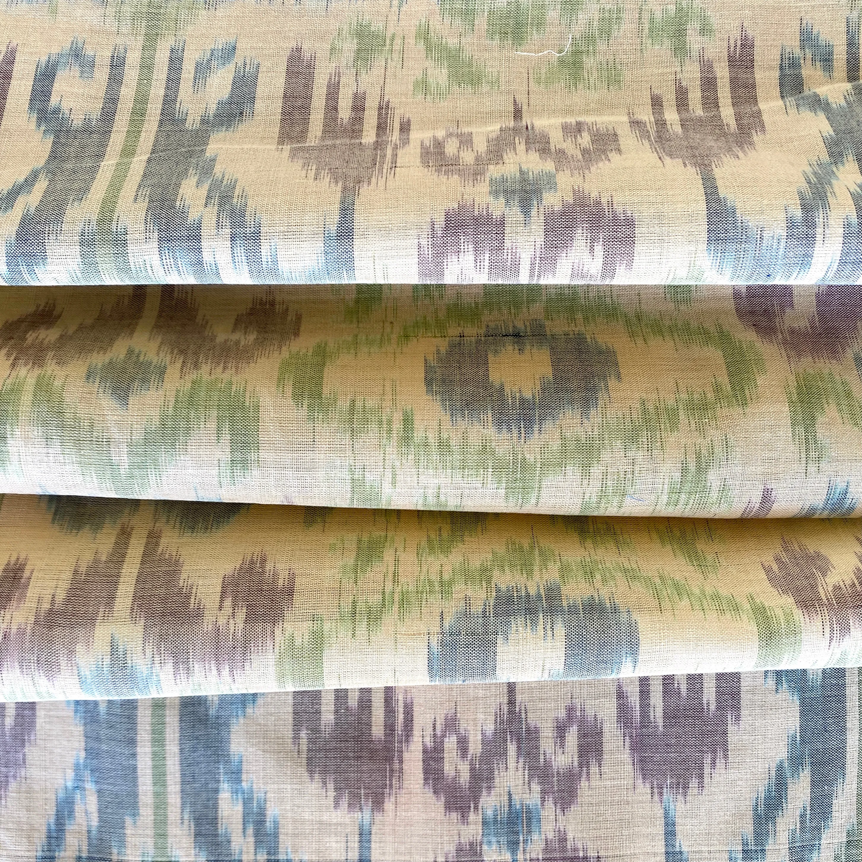 Handloom IKAT 100% Khadi Cotton Floral Pastel Ikat3