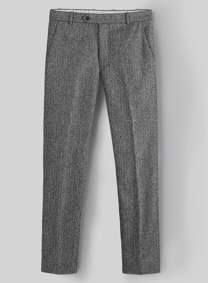 Harris Tweed Gray Herringbone Suit