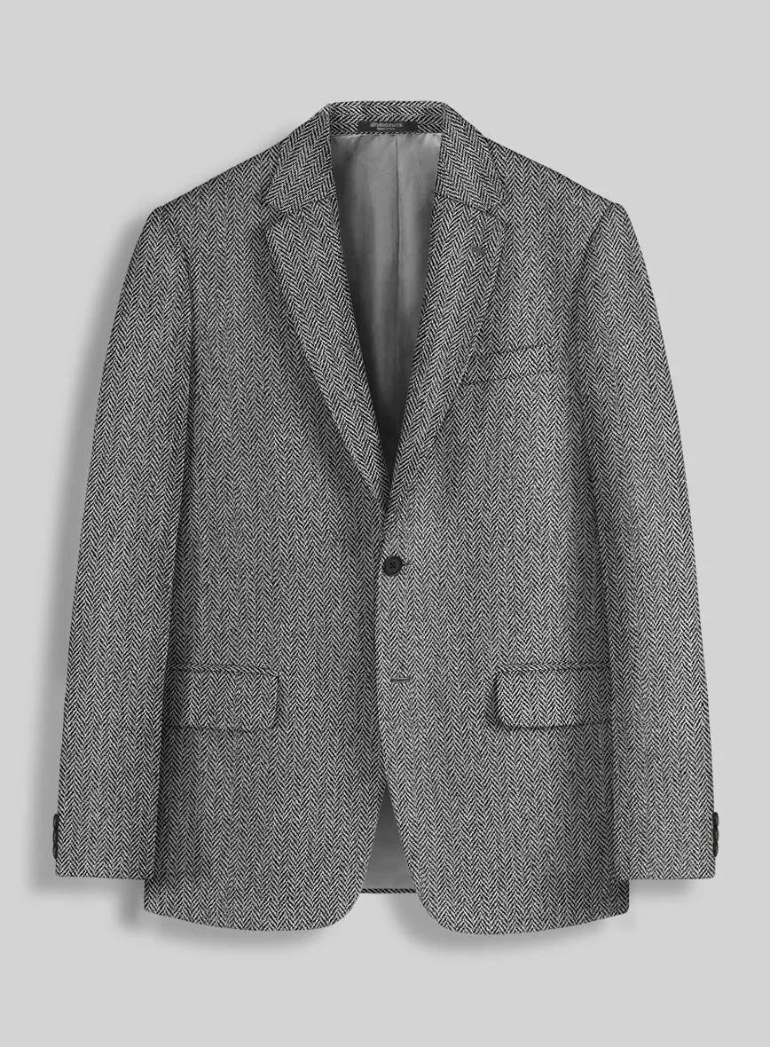 Harris Tweed Gray Herringbone Suit