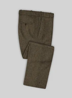 Harris Tweed Ridge Brown Herringbone Pants