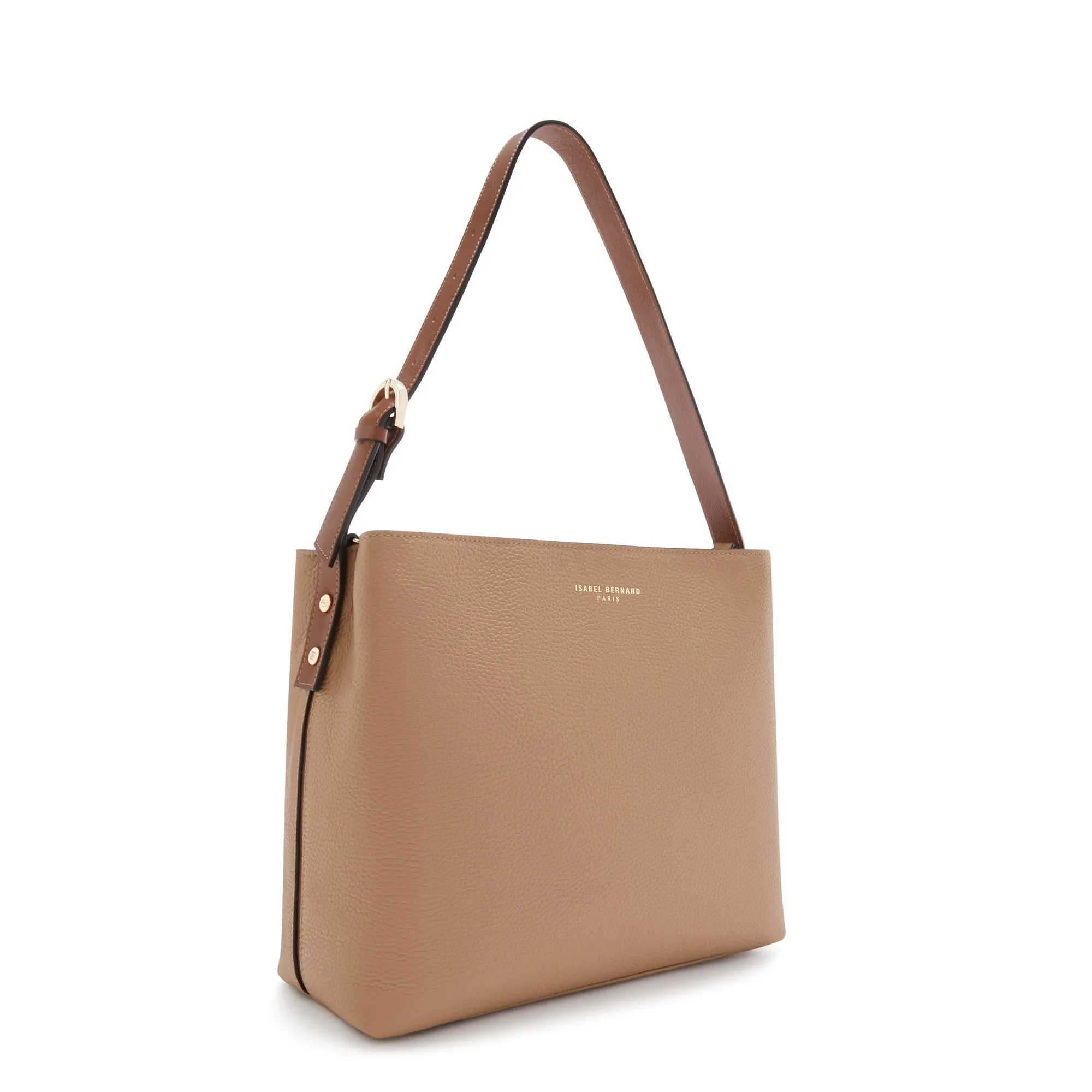 Honoré Adriane Midi beige leather shoulder bag calfskin leather