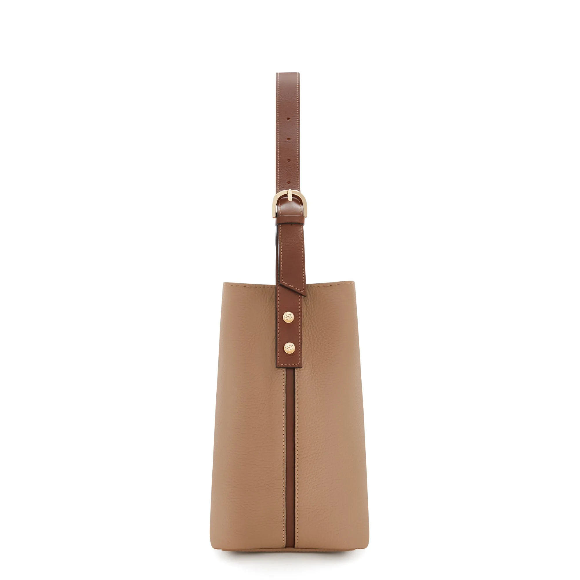 Honoré Adriane Midi beige leather shoulder bag calfskin leather