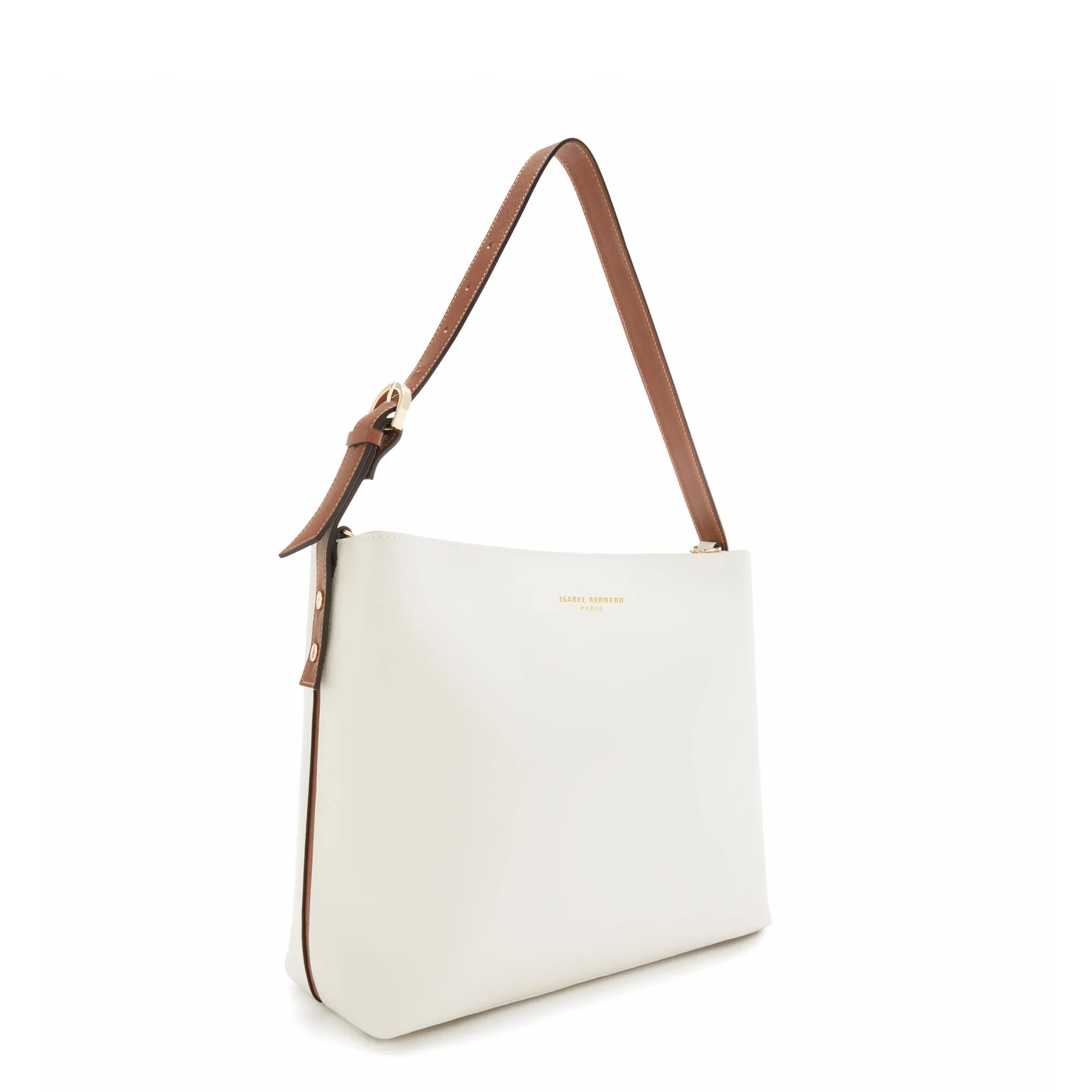 Honoré Adriane Midi white leather shoulder bag calfskin leather