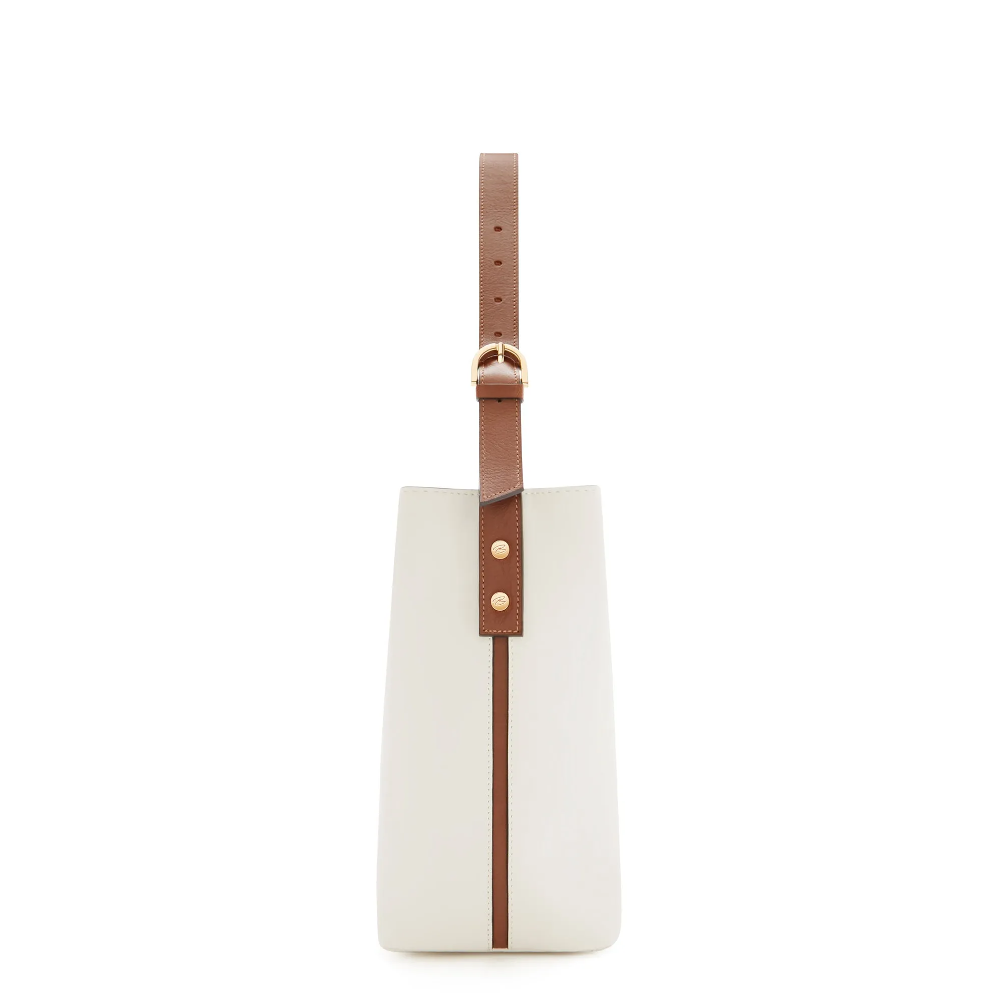 Honoré Adriane Midi white leather shoulder bag calfskin leather