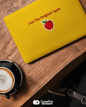 I Am The Original Apple Cool Laptop Skin in Yellow Colour