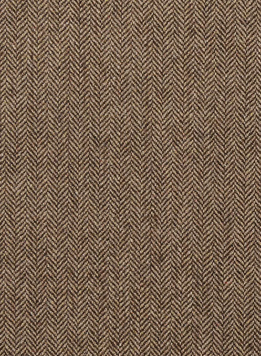 Irish Brown Herringbone Tweed Jacket