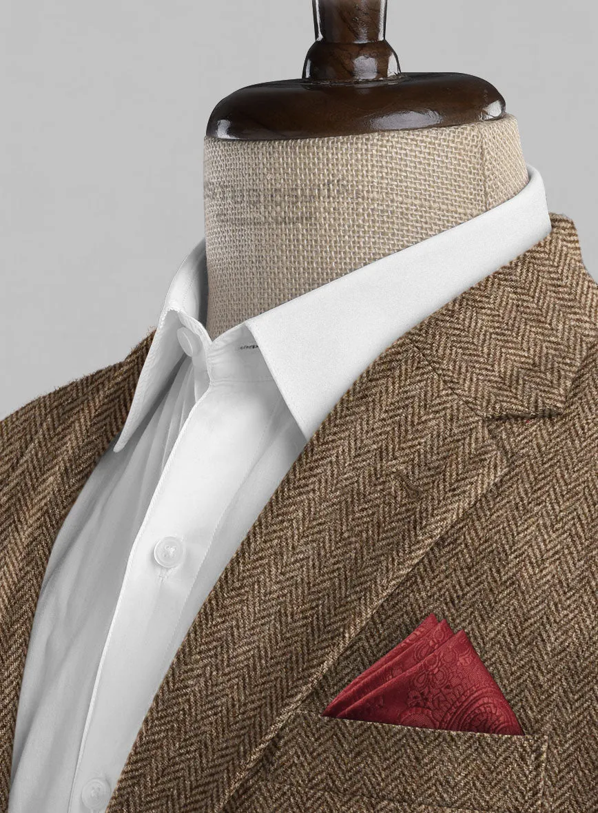 Irish Brown Herringbone Tweed Jacket