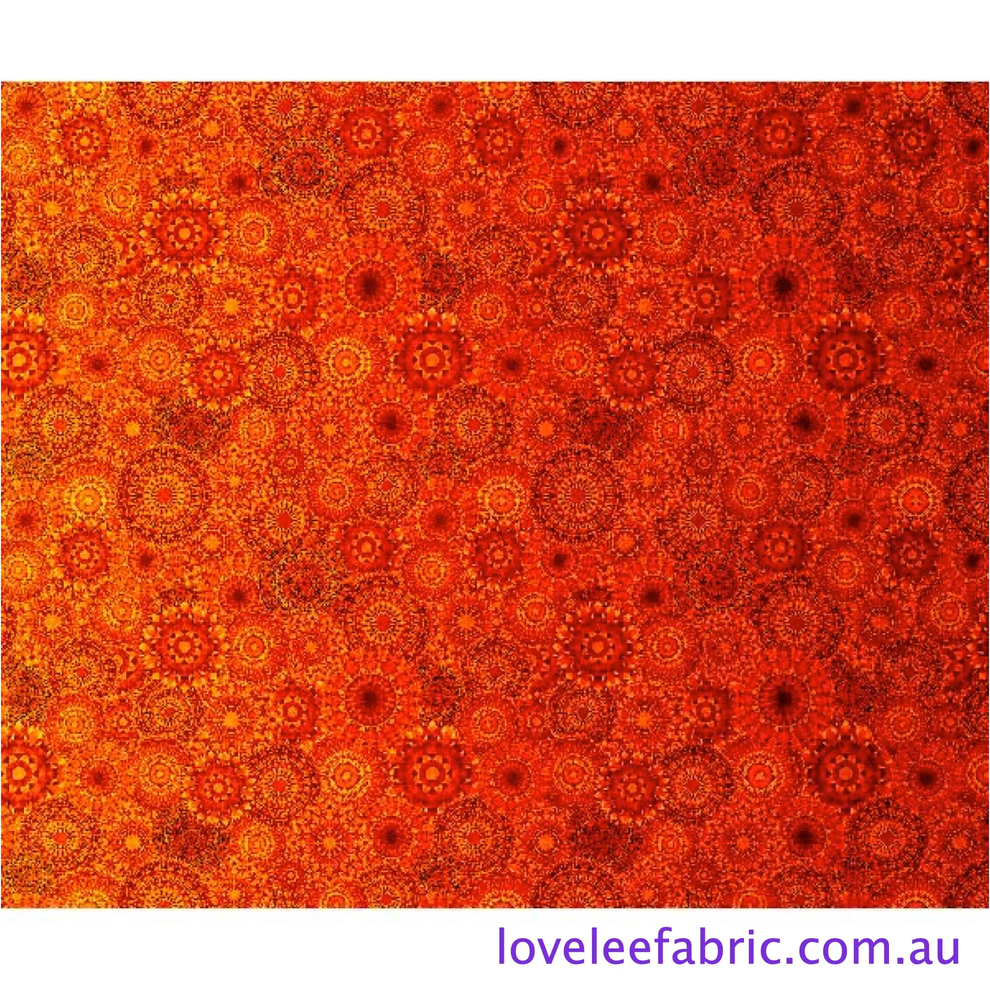 Jewelscape KALEIDOSCOPE MEDALLION ORANGE 28979 O.Priced per 25cm.