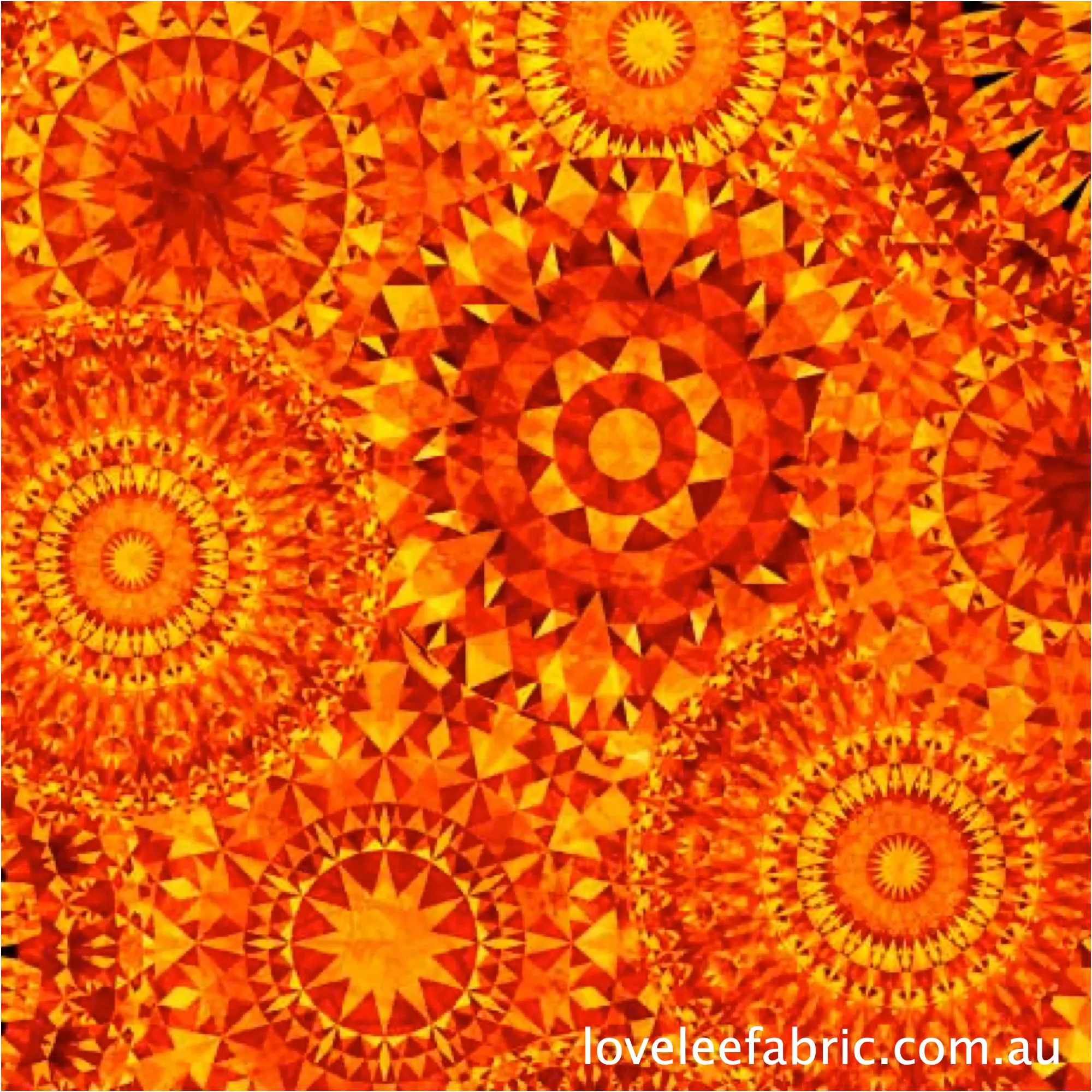 Jewelscape KALEIDOSCOPE MEDALLION ORANGE 28979 O.Priced per 25cm.