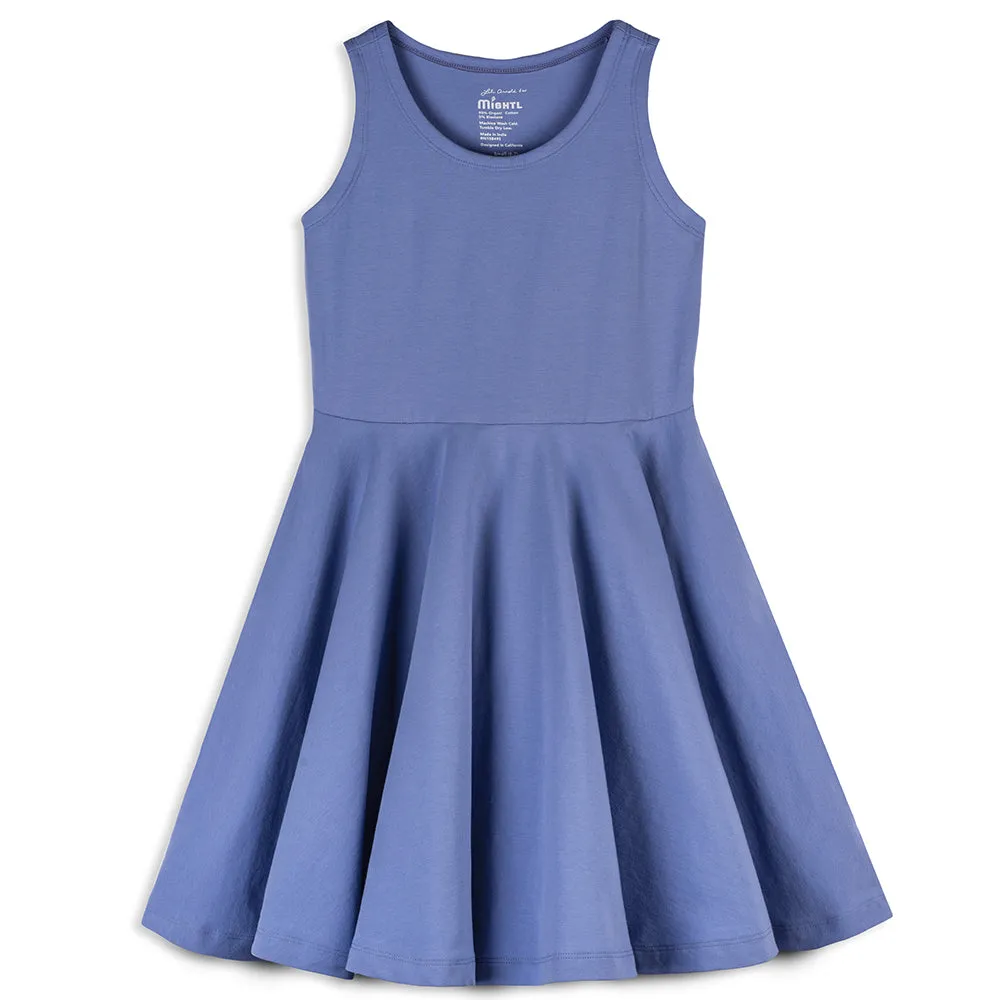 Kids Organic Cotton Sleeveless Twirl Dress - Solids