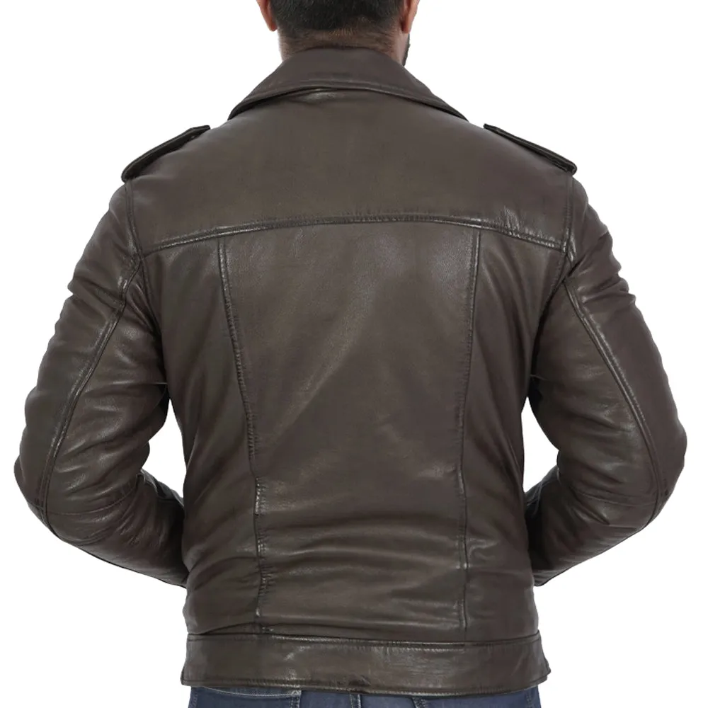 Lorenzo  Comfortable Brown Leather Jacket