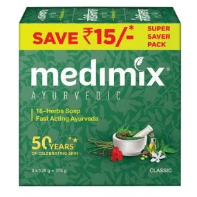 Medimix Ayurvedic 18-Herbs Soap 3 x 125 g