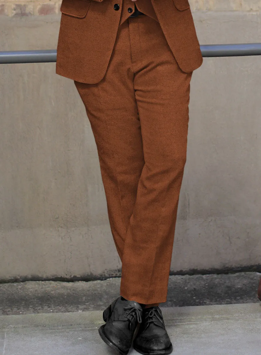 Melange Rust Tweed Pants