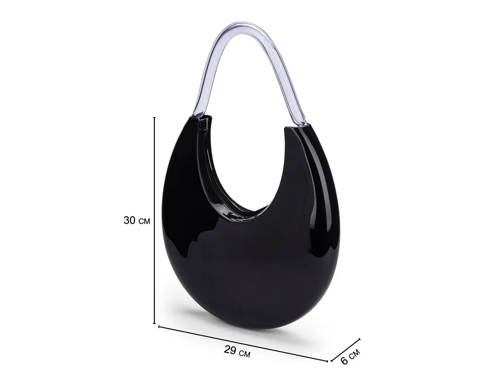 Melissa Moon Black-Clear Shoulder Bags For Women