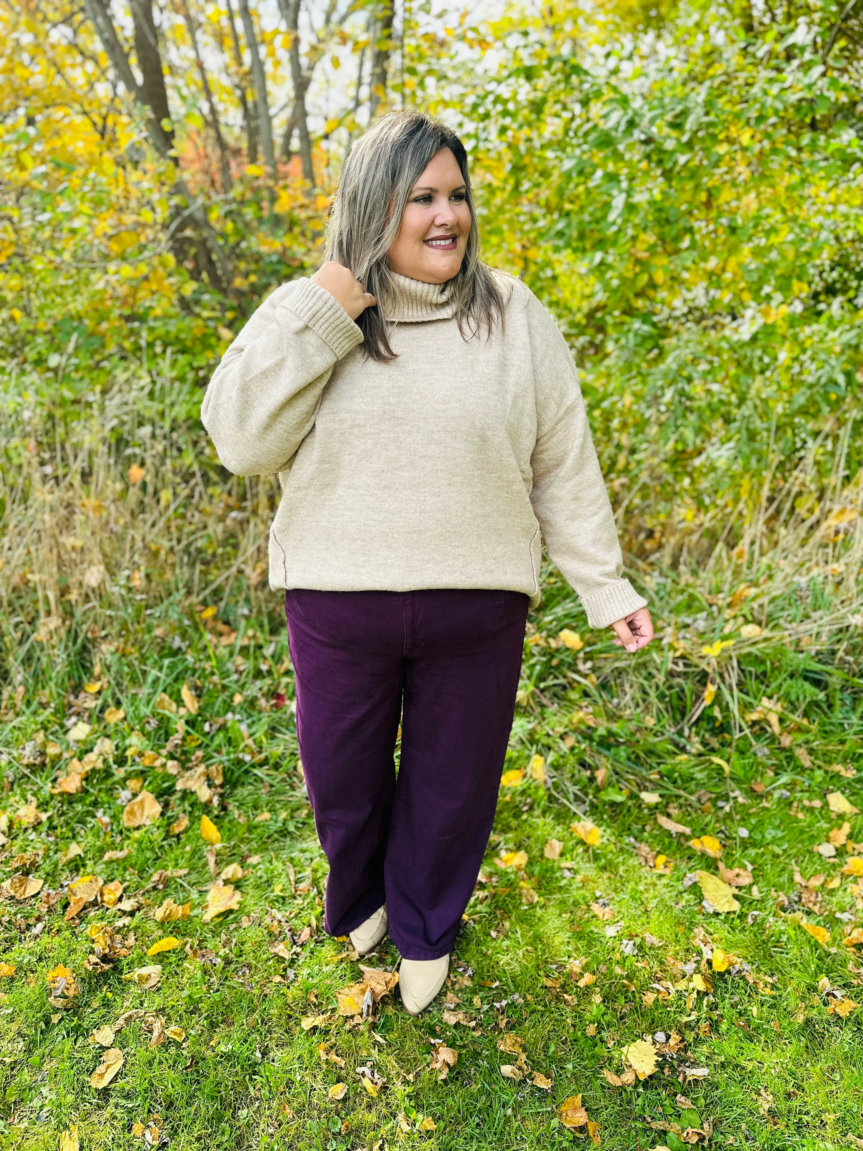 Mica REG/CURVY Perfectly Plum Wide Leg Jeans