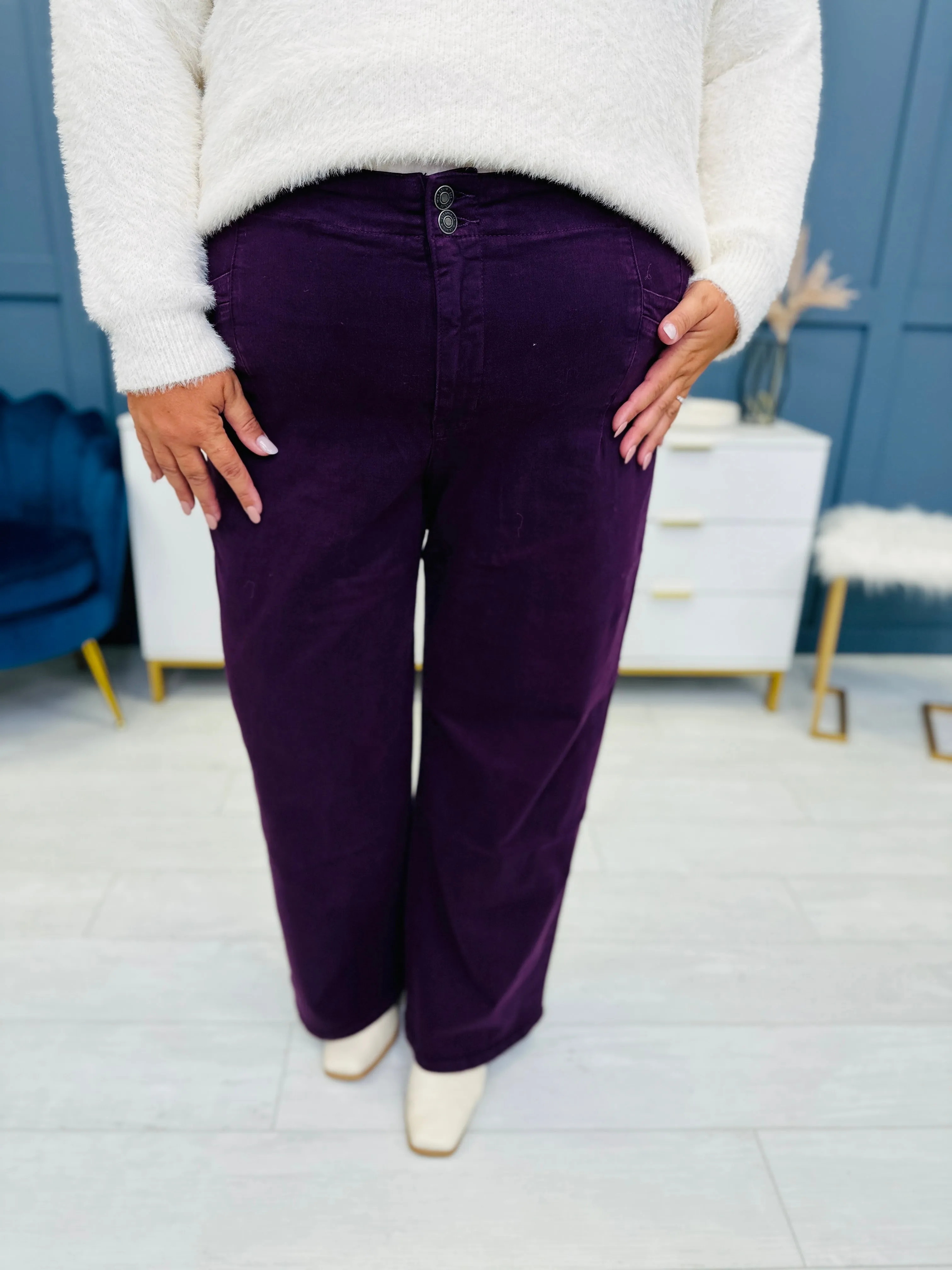 Mica REG/CURVY Perfectly Plum Wide Leg Jeans